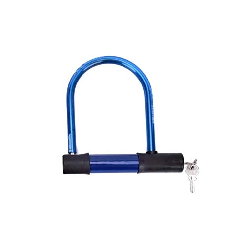 Lucchetti per bici : ZDAMN Lucchetto per Bicicletta Bicicletta Bike U Lock Moto Motorcycle Steel Safety Catena di Sicurezza per l'esterno (Colore : Blu, Size : 16x13cm)