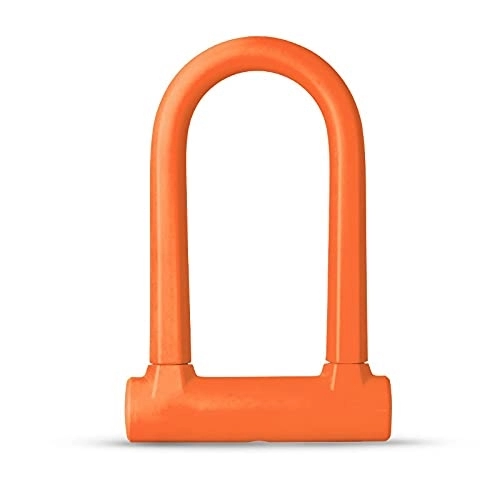 Lucchetti per bici : ZHANGLE Bicicletta Bike Bike Block U Lock MTB Road Mountain Bike Bike Blocco Moto Blocco di Sicurezza in Acciaio con Tasti Accessori for Biciclette (Color : Orange)