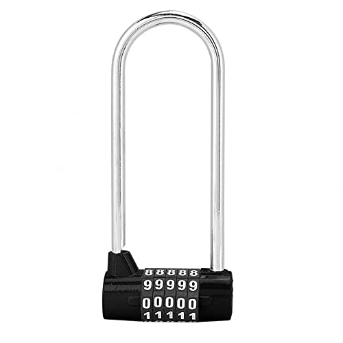 Lucchetti per bici : ZHANGLE Bike in Lega di Zinco Bike Lock Block Combinazione Digita Password Codice Porta Lock Lock Lungo Lungo PADLOD PADLOD for GYMAN (Color : Black)