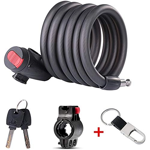 Lucchetti per bici : ZHIPENG Lucchetto per Bicicletta Blocco Bici Bike Lock, Utilizzato per Biciclette da Esterno, Moto, Scooter E Altri Fissi, con Chiave E Telaio di Montaggio