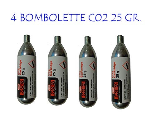 Pompe da bici : Barbieri 4 Bombolette - Cartucce co2 25 Grammi MTB 29"