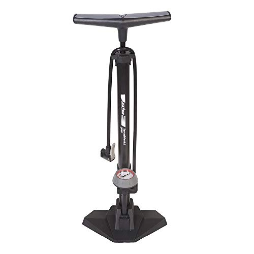 Pompe da bici : Bicicletta d'aria della pompa del gonfiatore della gomma con la parte superiore del barometro Tipo di pavimento bici di guida ad alta pressione pompa INFLATOR Ciclismo Accessori ( Color : Black )