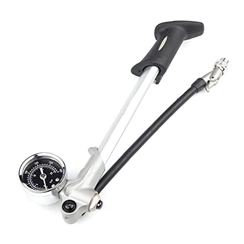 Pompe da bici : Bicicletta pompa ammortizzatore manometro 300PSI pressione forcella anteriore sospensione posteriore valvola universale, mountain bike