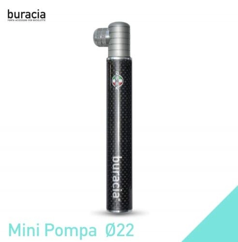 Pompe da bici : buracia - Mini Pompa in Fibra di Carbonio - Alta Pressione 15 Bar