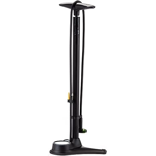Pompe da bici : Contec AIR Support Stealth - Pompa standard per bicicletta, con manometro, colore: Nero