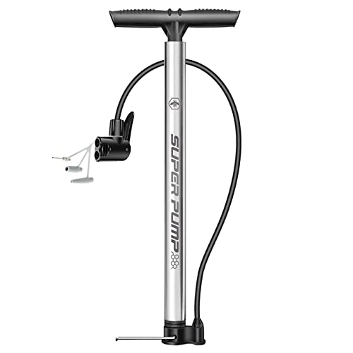 Pompe da bici : Daoco Pompa universale per bicicletta, ad alta pressione, pompa ad aria portatile, in metallo, per bicicletta, moto, basket