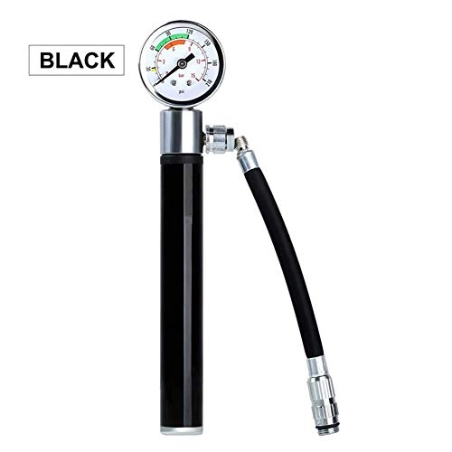 Pompe da bici : DLYGH Pompa per Bicicletta Pompa di Bicicletta con manometro 120 PSI Pompa a Mano della Bicicletta for MTB Bike Tire Pump MD-DQT (Colore: Nero) (Color : Black)