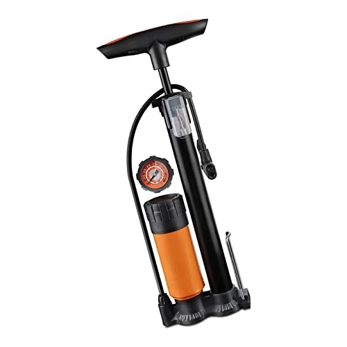 Pompe da bici : DOMELAY Pompa da Pavimento cletta per impieghi gravosi Indicatore Presta Schrader Mano in Alluminio per ammortizzatori da Strada per