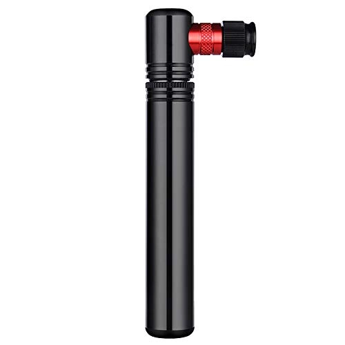 Pompe da bici : EVFIT Pompa per Bicicletta Portatile Pompa per Biciclette Pompa di Montagna in Lega di Alluminio Air Pump Portable Mini Pallacanestro Tubo Gonfiabile (Color : Black, Size : 16x2cm)