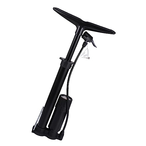 Pompe da bici : Garneck Gonfiatore Pompa Ad Aria Manuale Pompa Per Pneumatici Portatile Pompa Ad Aria Portatile Pompa Per Pneumatici Per Bici Pompa Per Pneumatici Pompa Per Bici Con Manometro Nero Lega