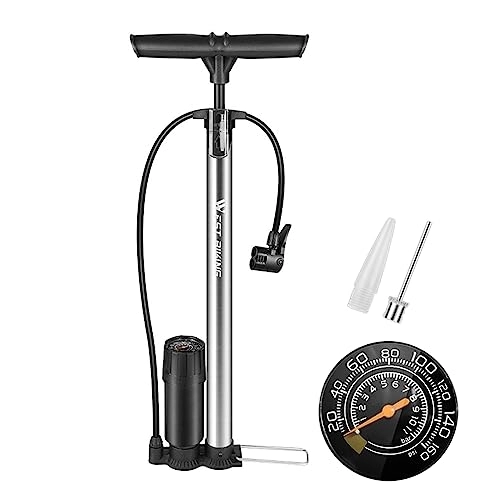 Pompe da bici : Generic Pompa da pavimento per bici multiuso Pompe per aria portatili Pompa per pneumatici per bici Gonfiatore per bici da strada Mountain bike Palline sportive Pompa per biciclette