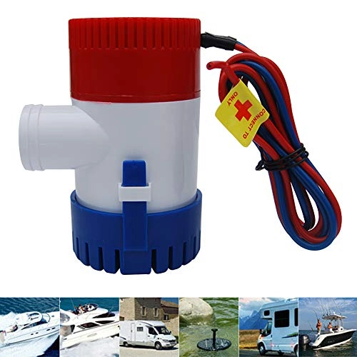 Pompe da bici : Globents 1100GPH - Pompa dell'Acqua elettrica per Barche e Barche a Immersione, silenziosa, con Interruttore per Barca, M71DE-QM192234-RD1, As Show