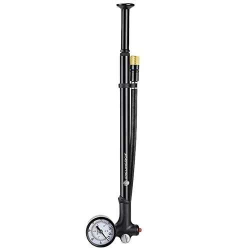 Pompe da bici : Haowen ASFD Pompa ad Aria per Bici Pieghevole con Pompa a Sospensione con manometro per Bicicletta, Nero, Nero, 33 cm - 51, 8 cm