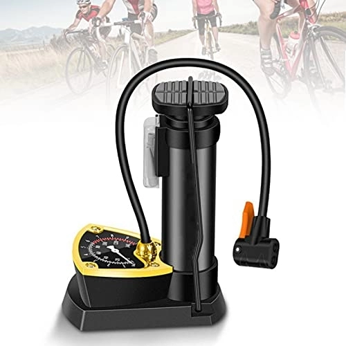 Pompe da bici : HIMABeauty Pompa da Pavimento Leggera per Bici, Multifunzione Bicicletta Gonfiatore con Manometro, 160PSI Alta Pressione per Biciclette, Palloni da Basket, Palloncini