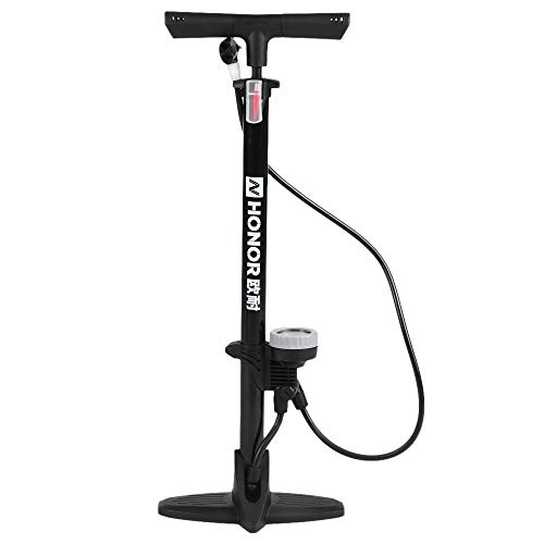 Pompe da bici : IKAYAAA Gonfiatore per Pneumatici per Pompa da Pavimento con Pompa ad Aria per Bici da Bicicletta con manometro