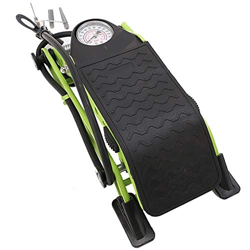 Pompe da bici : inChengGouFouX Convenienza bicicletta portatile pompa ad alta pressione pompa a pedale universale pompa ad aria squisita bicicletta pompa (colore: verde, dimensioni: 31.5x14.5x9cm)