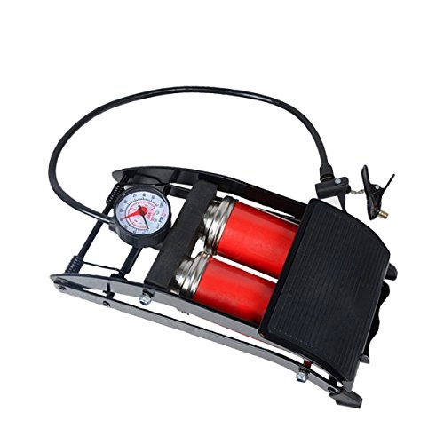 Pompe da bici : Jiele Foot Operated Air Pump, pompa da pavimento con manometro accurate, pompa a pedale Gonfiatore portatile per bici, moto, auto, basket e più