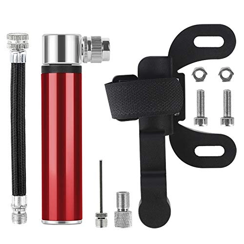 Pompe da bici : Jklt Pompa Bike Portatile Inflator Mini Bici gonfiatore con Camera d'Aria Flessibile e Strada Mountain Bike Kit Montaggio Pneumatici Repair Tool Facile da Usare e Carry (Colore : Rosso, Size : 9.7cm)