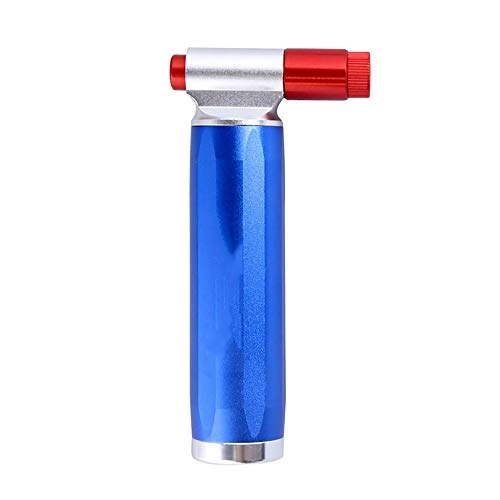 Pompe da bici : JOMSK Pompa a Mano della Bicicletta Tubo Mini Pompa da Bicicletta Portatile della Lega di Alluminio della Gomma della Bicicletta Sfera Gonfiabile (Color : Blue, Size : 110mm)