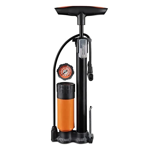 Pompe da bici : lamphle Pompa per bicicletta Base rinforzata Un pezzo Formatura Resistenza alla corrosione Veloce Velocità Bici Gonfiatore per pneumatici con manometro aria Forniture per biciclette Nero