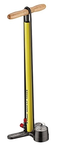 Pompe da bici : LEZYNE Supporto Pompa Aria Steel Floor Drive, Giallo, 1-FP-SFLDR-V516