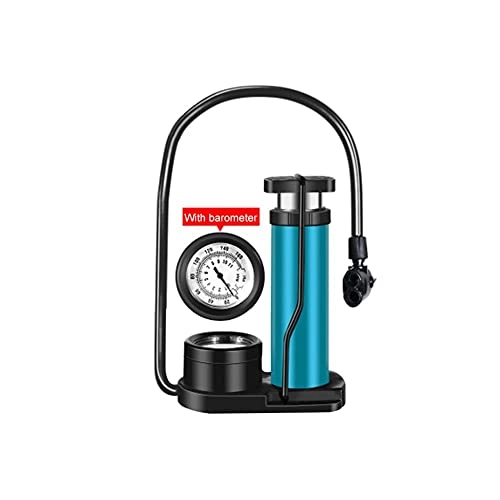 Pompe da bici : MCYAW Mini Pompa della Bici con Calibro Pedale Pedalino Portatile Air Bicycle Pump Pump Compressor MTB Pneumatico Pneumatico Riparazione Pressure Manometro (Color : Blue 2)