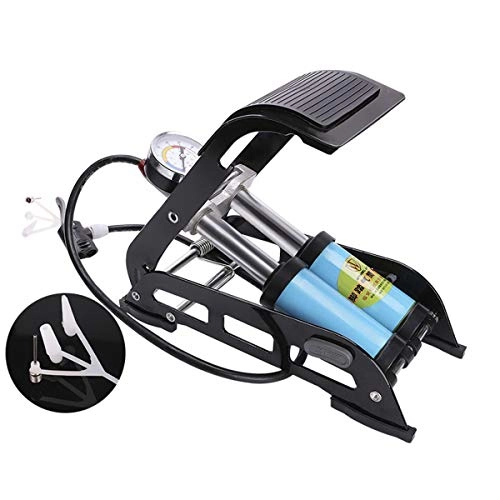Pompe da bici : MXCYSJX Pompa Bike Pompa a Piede con manometro per Presta Schrader per Pneumatici della Bicicletta Gonfiabili, B