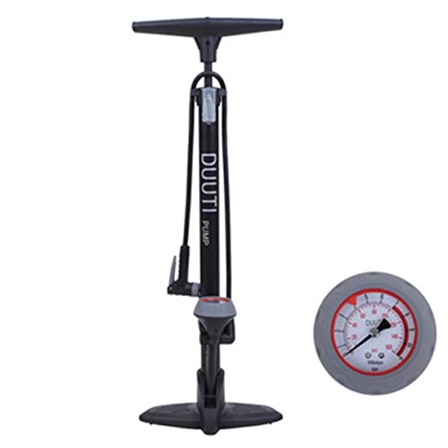 Pompe da bici : MXCYSJX Pompa da Pavimento per Bicicletta Pompa Bike con manometro per valvole Presta e Schrader per Pneumatici della Bicicletta Gonfiabili, Black