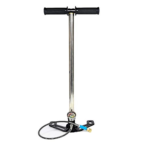 Pompe da bici : Oipoodde Pompa per Bicicletta Pompa a Mano ad Alta Pressione Pompa a Mano 40MPA Pompa a Mano Olio Incorporato Traccia Pompa, (Colore : Argento, Dimensione : 63cm)