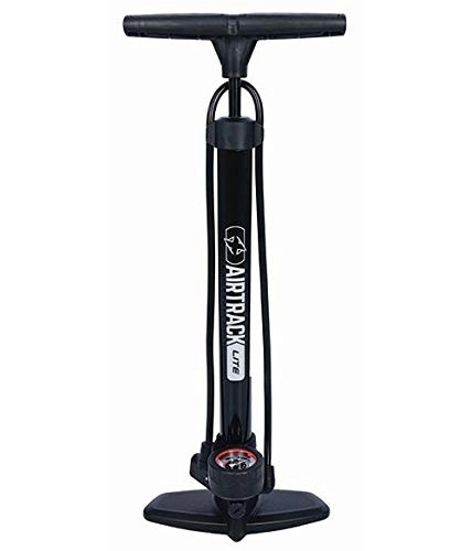 Pompe da bici : OXC - Pompa a pavimento Airtrack Lite63 cm, in acciaio, 160 Psi, colore: Nero