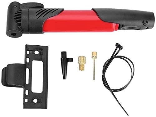 Pompe da bici : Pompa for pneumatici for biciclette portatile in lega di alluminio, pompa della bici, pompa dell'aria della bicicletta portatile e gonfiatore bici portatile con kit di montaggio telaio ( Color : Red )