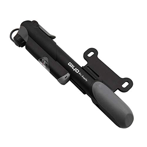 Pompe da bici : seraphicar Mini pompa portatile Giyo Bike con barometro universale US French Ugello GP-41, 17 cm