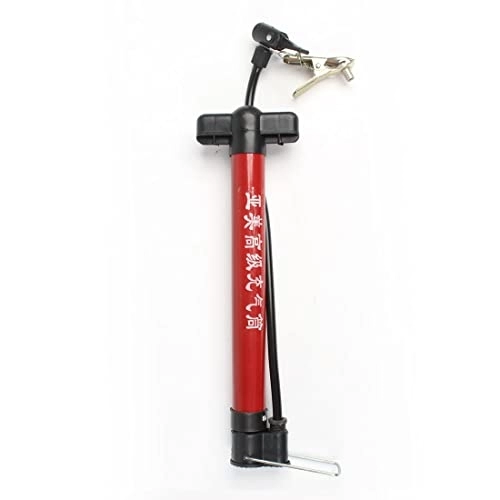 Pompe da bici : TEMKIN Mini pompa ad aria da pavimento for gonfiaggio for pneumatici portatile da calcio for bici rosso nero con perno Gonfiabile