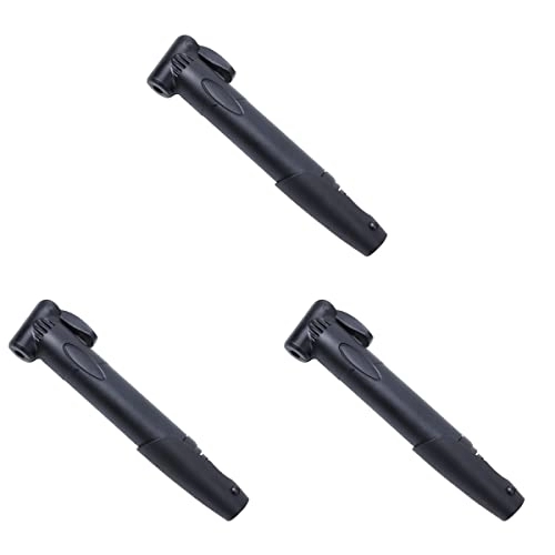 Pompe da bici : Unomor LIPLASTER - Mini pompa portatile per mountain bike, mountain bike, pompa di mele di palline di palle, ad alta pressione, confezione da 3 pezzi, colore: Nero