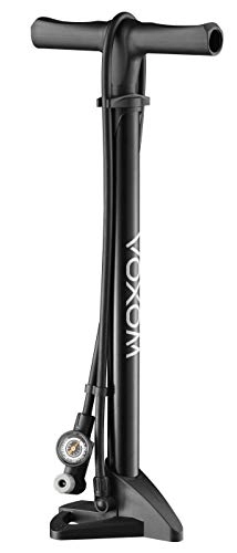 Pompe da bici : Voxom Pu10 - Pompa da pavimento unisex, per adulti, 55 cm, colore: Nero