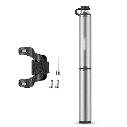 Pompe da bici : Woyada Mini pompa per bicicletta portatile ad alta pressione in lega di alluminio pompa a mano leggera per bicicletta basket