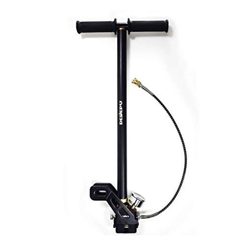 Pompe da bici : XINXI-MAO Tiny Manuale Pompa Pneumatica PCP Alta Pressione, 4 Stadi, 30Mpa, 4500psi Serbatoio Hpa, Rechar-2 Gioco Aeromobile .Conveniente (Color : Black)