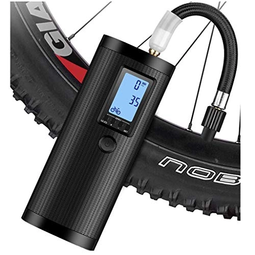Pompe da bici : XYSQWZ Pompa per Pneumatici per Bici Elettrica Intelligente Mini Pompa per Bicicletta Portatile Compatta Portatile Display LCD Digitale 120 Psi 2000mah Batteria al Litio