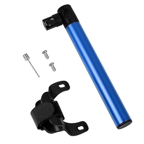 Pompe da bici : ZEYADA Mini Pompa da Bicicletta 120PSI Gonfiatore d'Aria ad Alta Pressione Mano Valvola Presta Schrader Pneumatico da Ciclismo Pompa Portatile for Bici MTB (Color : 049 Blue)