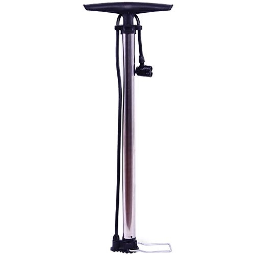 Pompe da bici : ZIQIDONGLAI Pompe da Pavimento per Bici Pompa elettrica elettrica per Pompa d'Aria in Acciaio Inox (Color : Black, Dimensione : 64x22cm)