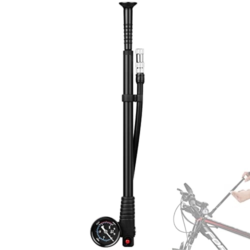 Pompe da bici : ZXM Pompa for Biciclette 30 0psi. Alta Pressione MTB. Pompa Anti-Bici con Calibro di valvola Schrader & Presta for Sospensione Posteriore della Forcella con Tasto Gauge & Air Bleed