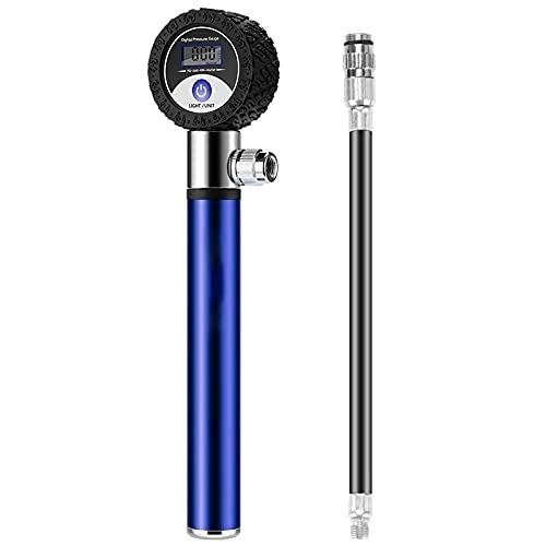 Pompe da bici : ZYLEDW Mini Pompa per Bici, Pompa Manuale ad Alta Pressione da 120 PSI con valvola Presta e Schrader, gonfiaggio rapido accurato, Pompa per Pneumatici per Bicicletta compatta e Portatile-Blue