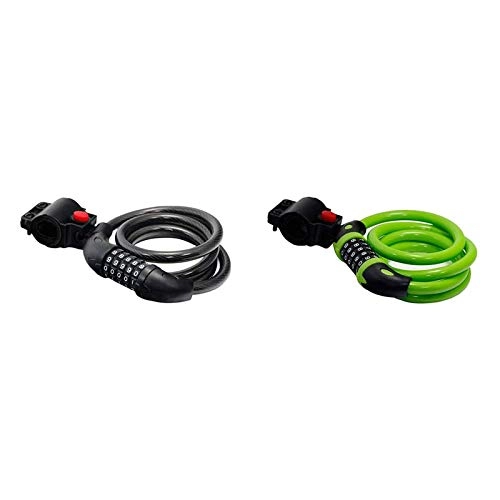 Bike Lock : 2Pcs Bicycle Lock Digit Resettable Portable Electric Car Cable Lock Mountain Bike Lock