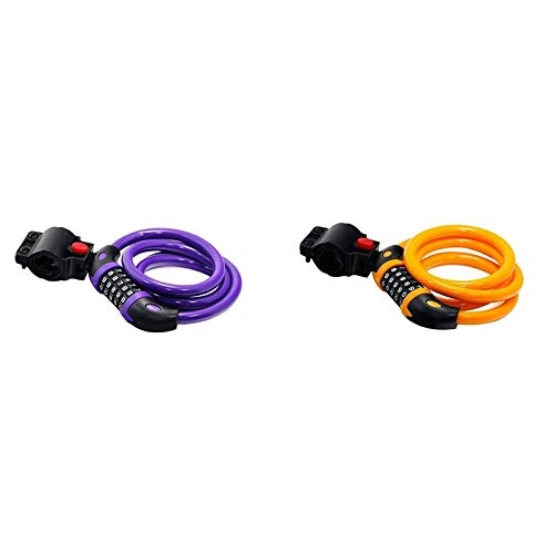 Bike Lock : 2Pcs Bicycle Lock Password Lock Bicycle Lock Digit Resettable Portable Chain Lock