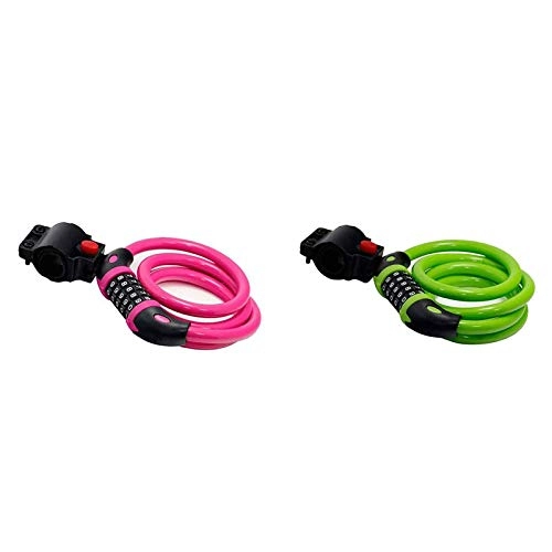 Bike Lock : 2Pcs Bicycle Lock Portable Electric Car Cable Lock Chain Lock Bike Lock