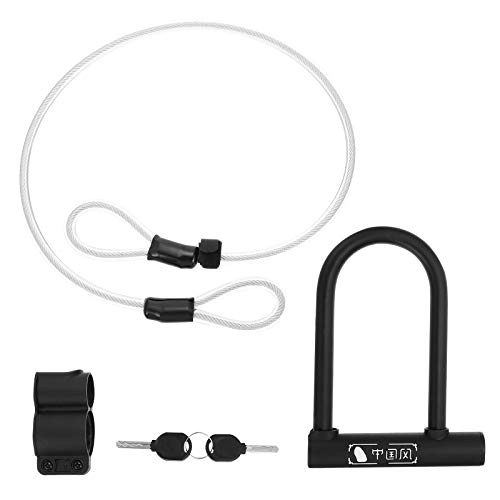 Bike Lock : ABOOFAN Bike Lock Security Cable Long Double Loop Cable for Road Bike Mountain Bike