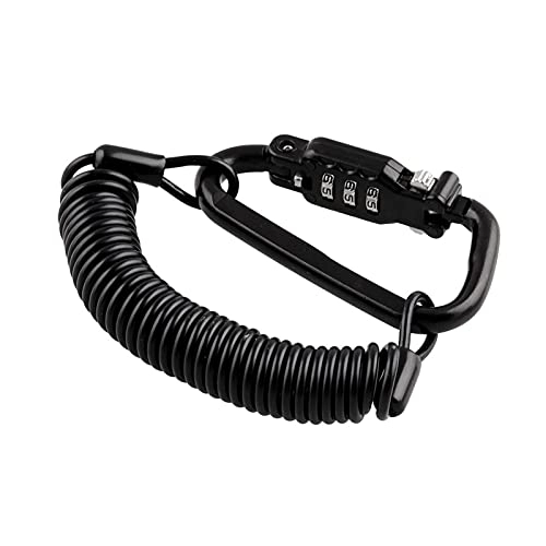 Bike Lock : AIPING Device Safety Motorcycle Helmet Lock Scooter Cycling Carabiner Digit Combination Multifunction Anti Theft Bicycle Spring Cable