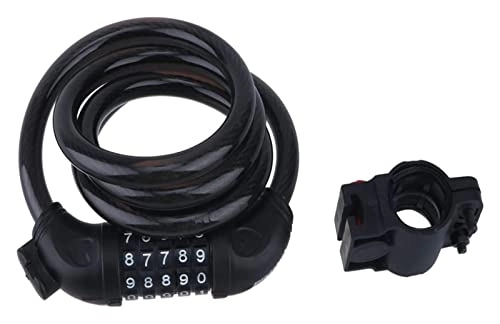 Bike Lock : AUZAA 5 Bike Cable Lock Bike Chain Lock Heavy Duty Bike Lock Digit Bike Lock Number Bike Lock Flexible Bike Lock Password Bicycle Lock 5 Digit Bike Lock Car Lock Mountain Bike Black Lock (Color : Bla