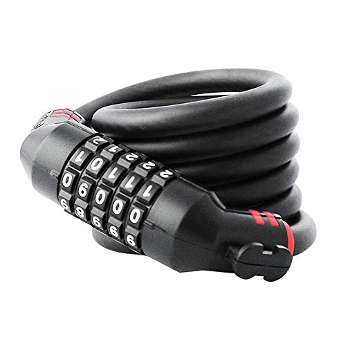 Bike Lock : Bicycle Lock, Safe Anti-theft Bicycle Chain Lock-no Key, 5 Digit Password, Suitable for Motorcycles, Electric Cars, Gates, Etc.