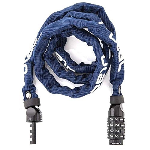 Bike Lock : Bike Chain Locks, Security 4 Digit Codes Resettable Combination Coiling Lock, Blue Strong Safe Anti-Theft Bicycle Chain Lock, Password Lock For Bike Bicycle Cycling Outdoors